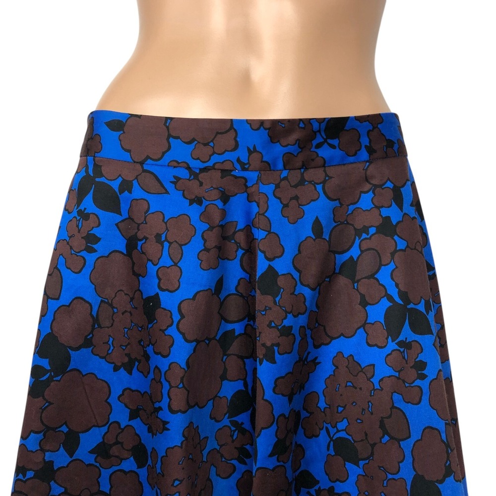 Boden Skirt Size 12 Floral Print A-Line Knee Length Flare Skirt‎ Retro Pinup - Picture 2 of 8